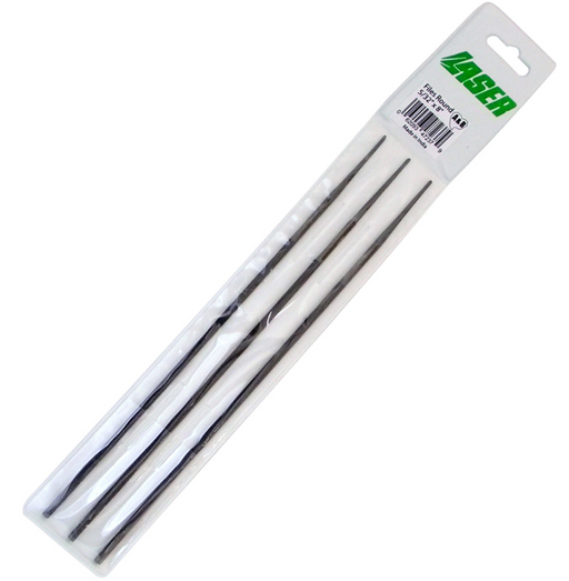 47237 Laser Files 5/32" Double Cut Chainsaw Files (3 Pack)